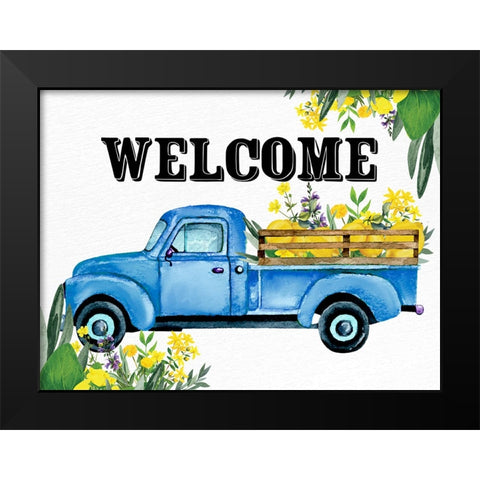 Welcome Lemon Truck Black Modern Wood Framed Art Print by Allen, Kimberly