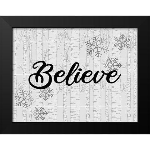 Believe Aspens 1 Black Modern Wood Framed Art Print by Allen, Kimberly