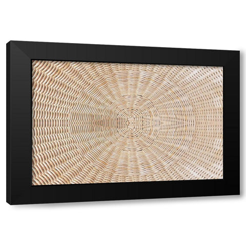 Circle Weave Black Modern Wood Framed Art Print with Double Matting by Allen, Kimberly