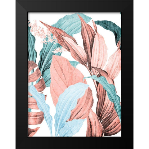 Coral Palms 2 Black Modern Wood Framed Art Print by Allen, Kimberly