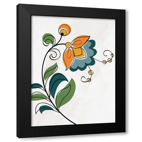 Bold Floral 1 Black Modern Wood Framed Art Print by Allen, Kimberly