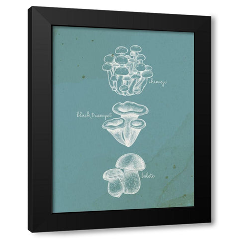 Mushroom Type 2 Black Modern Wood Framed Art Print by Allen, Kimberly