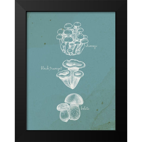 Mushroom Type 2 Black Modern Wood Framed Art Print by Allen, Kimberly