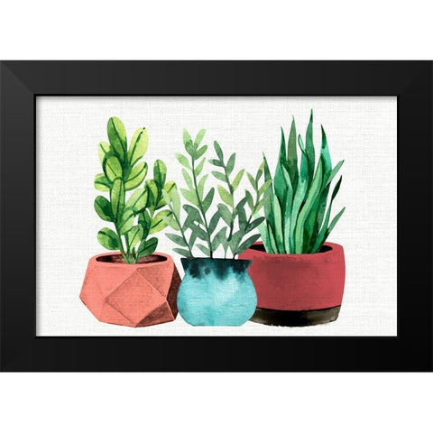 Summer Pots Black Modern Wood Framed Art Print by Allen, Kimberly