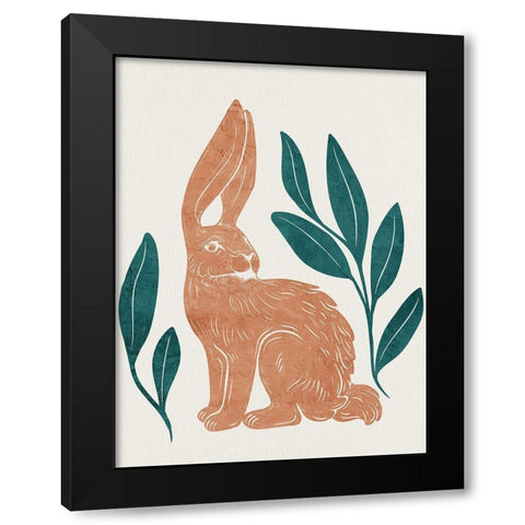 Summer Hare 1 Black Modern Wood Framed Art Print by Allen, Kimberly