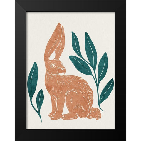Summer Hare 1 Black Modern Wood Framed Art Print by Allen, Kimberly