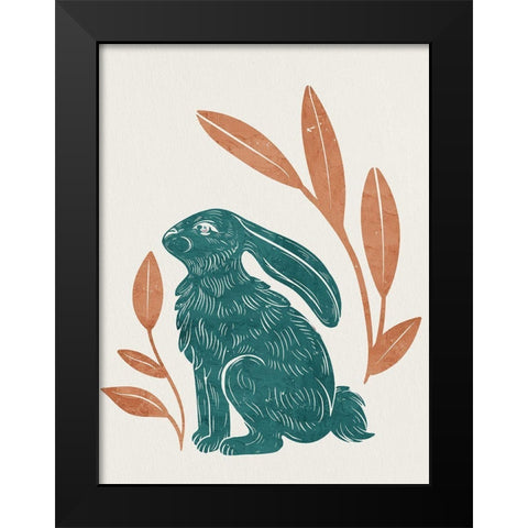 Summer Hare 2 Black Modern Wood Framed Art Print by Allen, Kimberly
