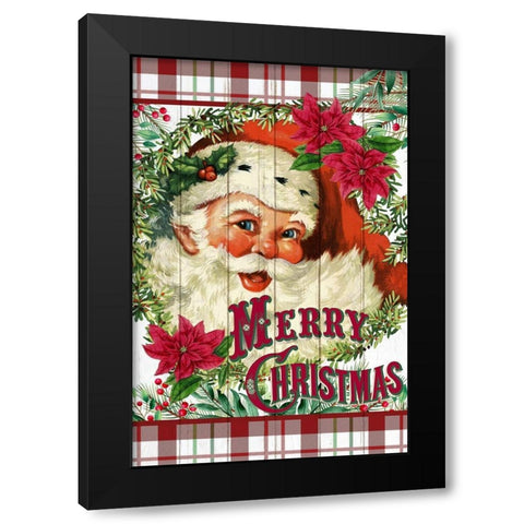 Santa Black Modern Wood Framed Art Print by Allen, Kimberly