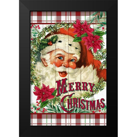 Santa Black Modern Wood Framed Art Print by Allen, Kimberly