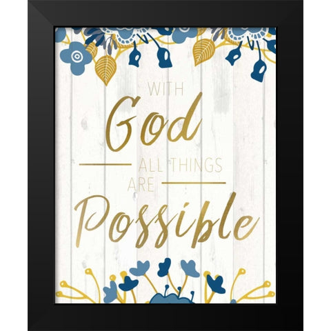 Possible Black Modern Wood Framed Art Print by Allen, Kimberly