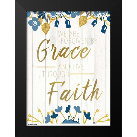 Forgiven Black Modern Wood Framed Art Print by Allen, Kimberly