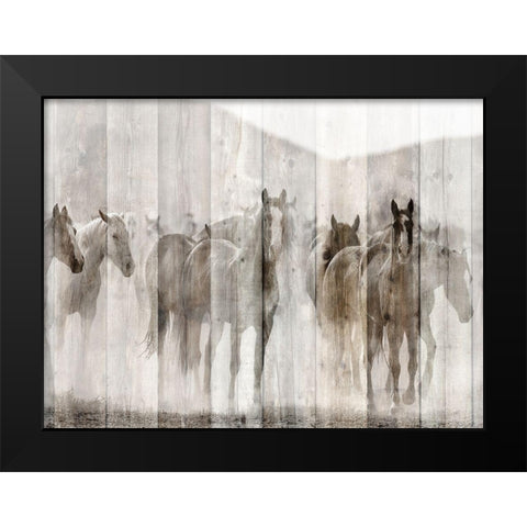 Herd Black Modern Wood Framed Art Print by Allen, Kimberly