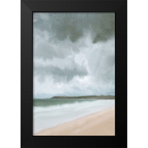 Stormy Beach Black Modern Wood Framed Art Print by Allen, Kimberly