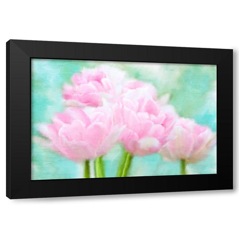 Pretty Pink Black Modern Wood Framed Art Print with Double Matting by Allen, Kimberly