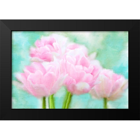 Pretty Pink Black Modern Wood Framed Art Print by Allen, Kimberly