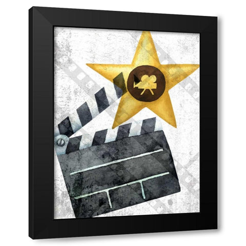 Movie Time 1 Black Modern Wood Framed Art Print by Allen, Kimberly