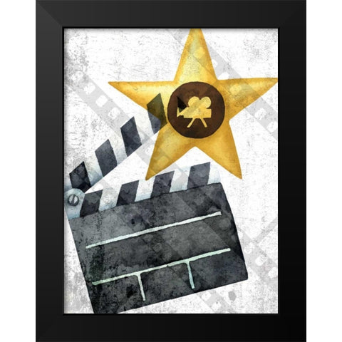 Movie Time 1 Black Modern Wood Framed Art Print by Allen, Kimberly