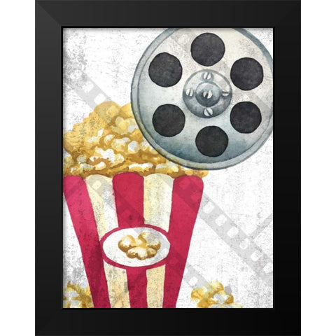 Movie Time 2 Black Modern Wood Framed Art Print by Allen, Kimberly