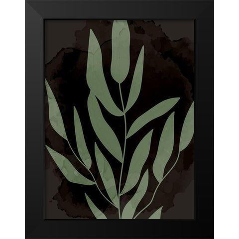 Bold Leaves 2 Black Modern Wood Framed Art Print by Allen, Kimberly