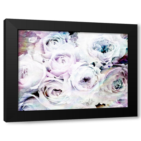 Iridescent Floral 1 Black Modern Wood Framed Art Print with Double Matting by Allen, Kimberly