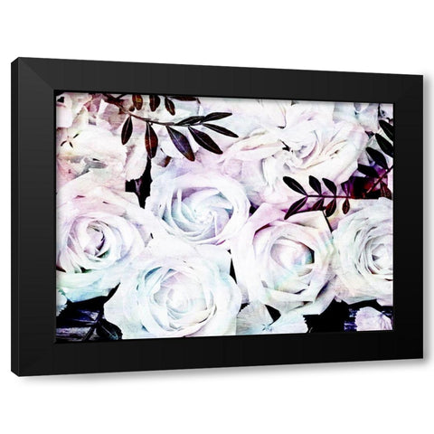 Iridescent Floral 2 Black Modern Wood Framed Art Print with Double Matting by Allen, Kimberly