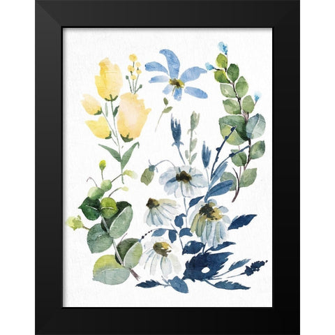 Painted Spring 1 Black Modern Wood Framed Art Print by Allen, Kimberly