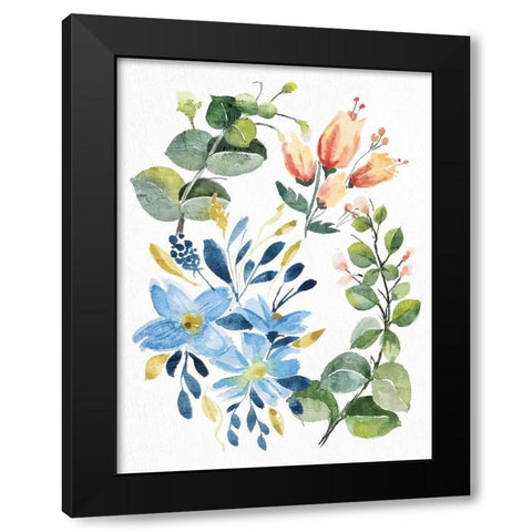 Painted Spring 2 Black Modern Wood Framed Art Print with Double Matting by Allen, Kimberly