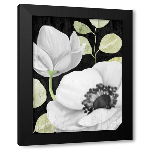 Anemone On Black 2 Black Modern Wood Framed Art Print with Double Matting by Allen, Kimberly