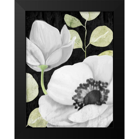 Anemone On Black 2 Black Modern Wood Framed Art Print by Allen, Kimberly