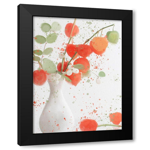 Spotted Floral Black Modern Wood Framed Art Print with Double Matting by Allen, Kimberly