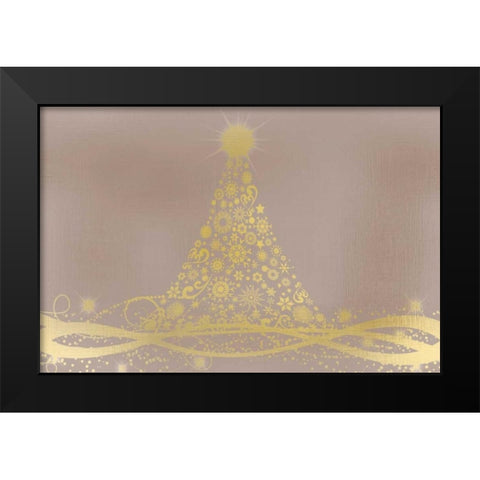Christmas Light Black Modern Wood Framed Art Print by Allen, Kimberly
