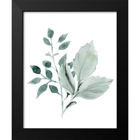 Foliage Greens 1 Black Modern Wood Framed Art Print by Allen, Kimberly