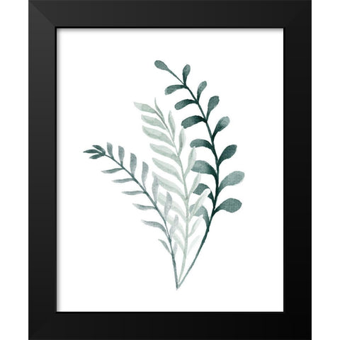 Foliage Greens 2 Black Modern Wood Framed Art Print by Allen, Kimberly