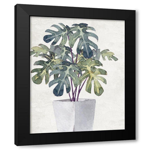 Plant 1 Black Modern Wood Framed Art Print with Double Matting by Allen, Kimberly