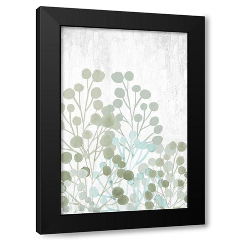 Garden Greens 1 Black Modern Wood Framed Art Print with Double Matting by Allen, Kimberly