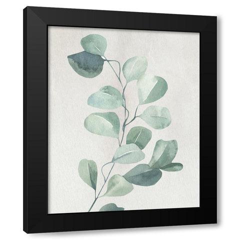 Soft Greens 1 Black Modern Wood Framed Art Print with Double Matting by Allen, Kimberly