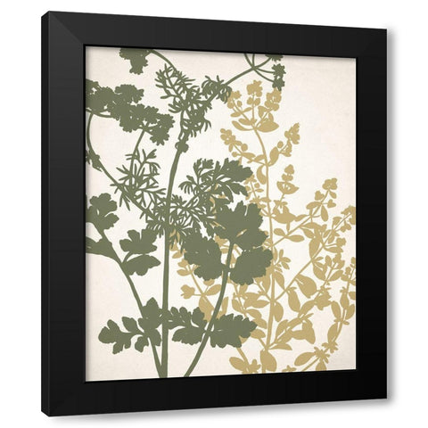 Botanical Spread 1 Black Modern Wood Framed Art Print with Double Matting by Allen, Kimberly