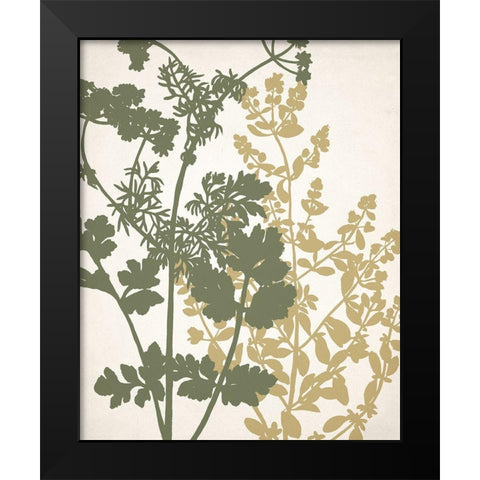 Botanical Spread 1 Black Modern Wood Framed Art Print by Allen, Kimberly