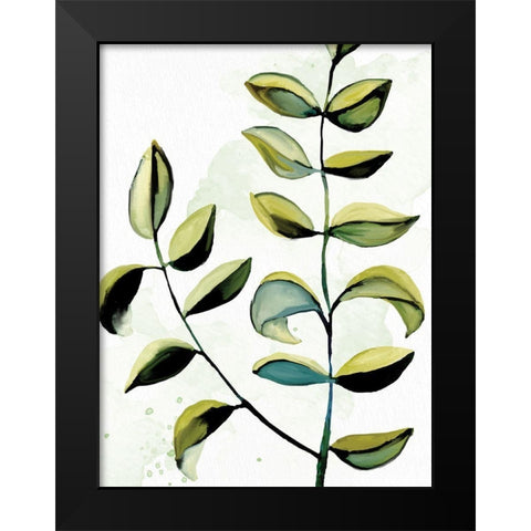 Greenery 1 Black Modern Wood Framed Art Print by Allen, Kimberly
