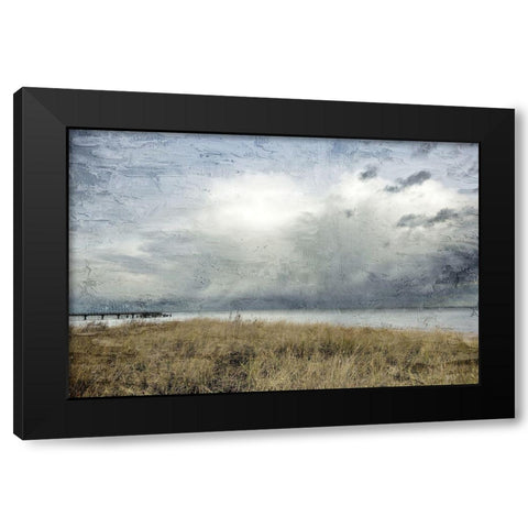 Moody Beach Day Black Modern Wood Framed Art Print with Double Matting by Allen, Kimberly