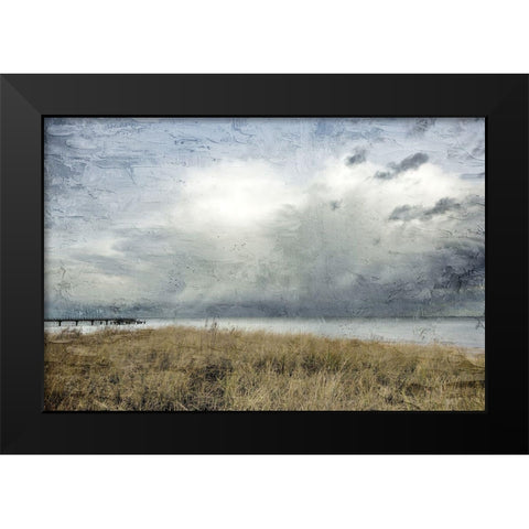 Moody Beach Day Black Modern Wood Framed Art Print by Allen, Kimberly