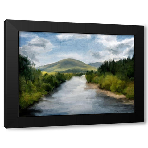Up The River Black Modern Wood Framed Art Print with Double Matting by Allen, Kimberly