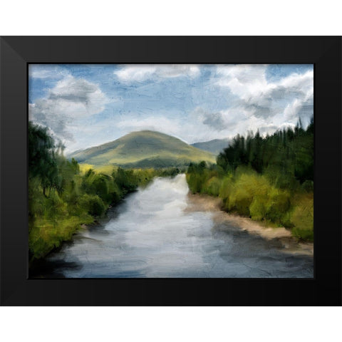 Up The River Black Modern Wood Framed Art Print by Allen, Kimberly