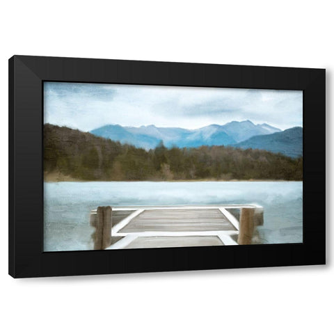Serene View Black Modern Wood Framed Art Print with Double Matting by Allen, Kimberly