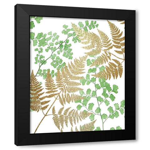 Green Golds 1 Black Modern Wood Framed Art Print with Double Matting by Allen, Kimberly