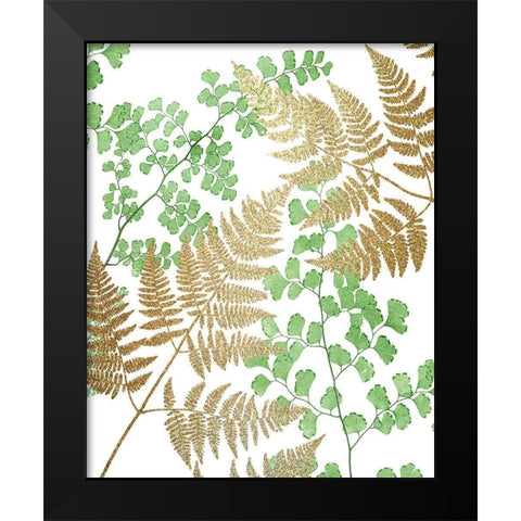 Green Golds 1 Black Modern Wood Framed Art Print by Allen, Kimberly