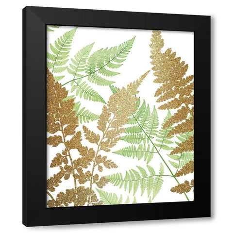 Green Golds 2 Black Modern Wood Framed Art Print with Double Matting by Allen, Kimberly