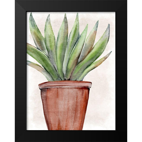 Succulent Plant 1 Black Modern Wood Framed Art Print by Allen, Kimberly