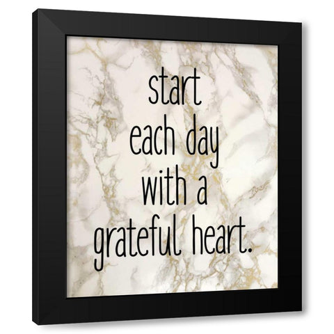 Start Each Day Black Modern Wood Framed Art Print by Allen, Kimberly