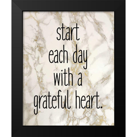 Start Each Day Black Modern Wood Framed Art Print by Allen, Kimberly